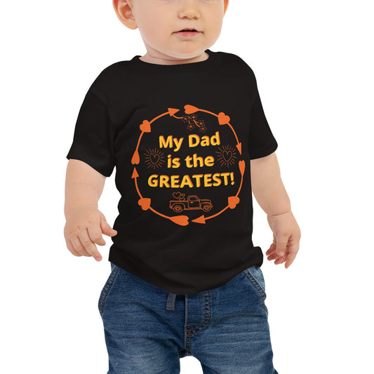 Father's Day 'Greatest Dad' Baby Jersey Short Sleeve Tee