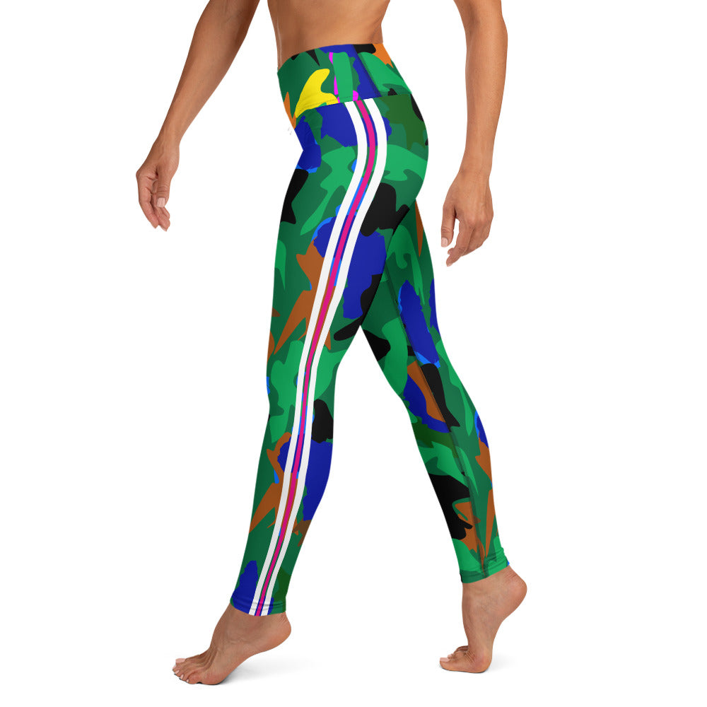 AfriBix Camo Print Leggings - Leaf