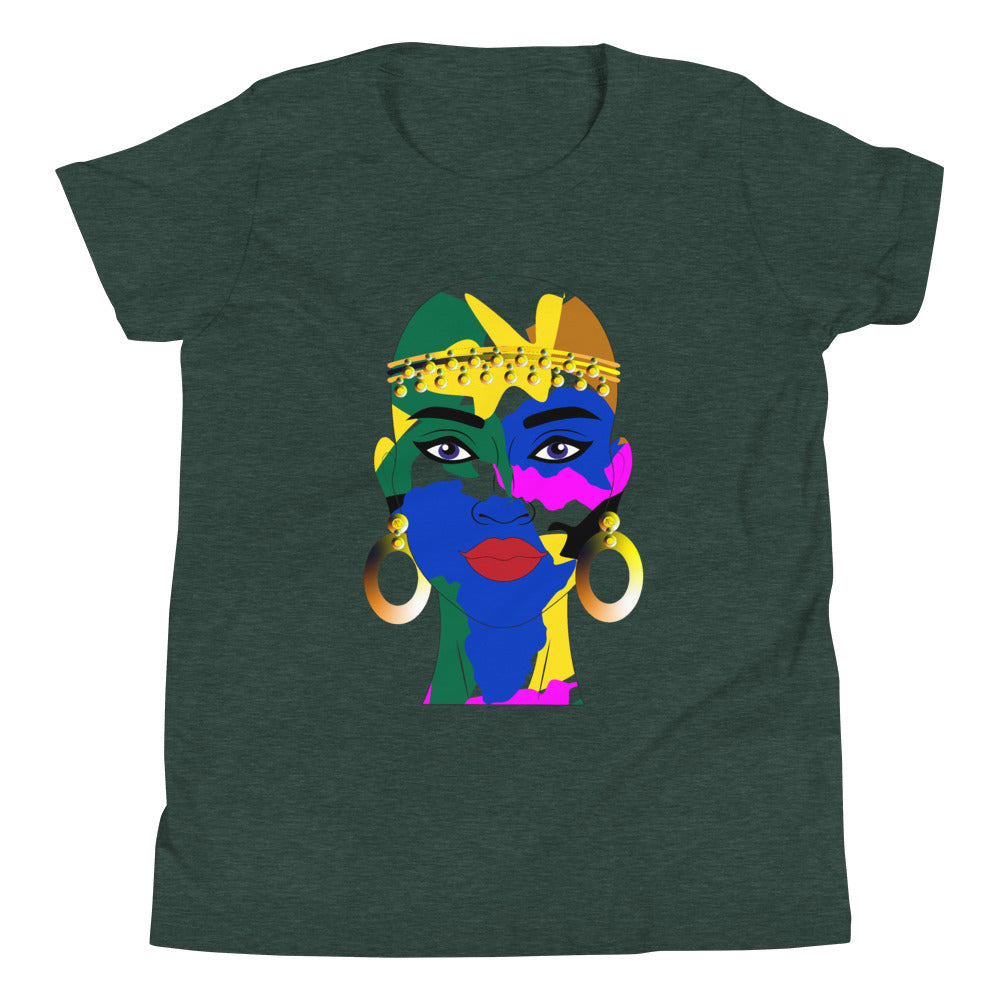 AfriBix Warrior Camo Unisex Youth Short Sleeve Soft T-Shirt