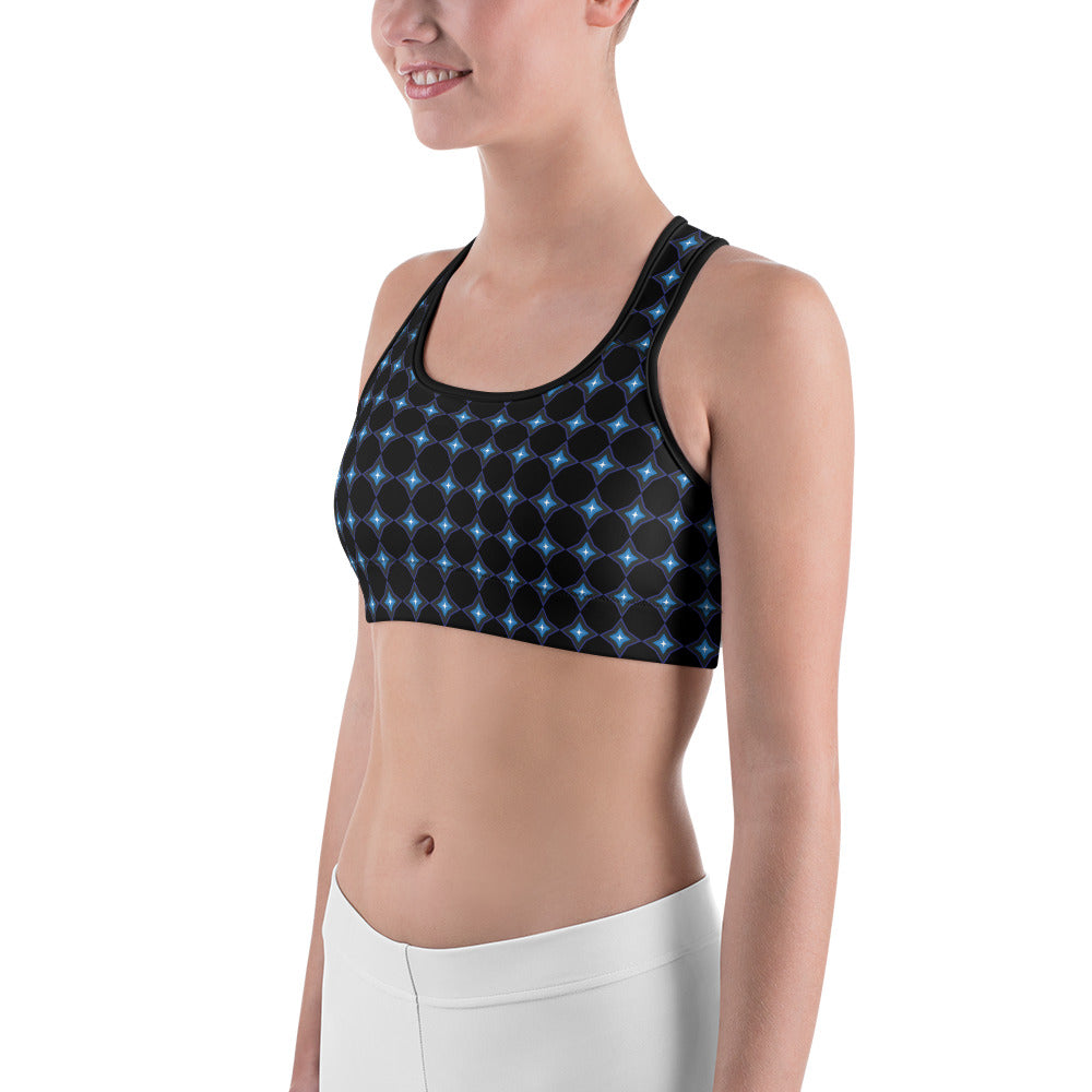 Starz Print Sports Bra - Noir