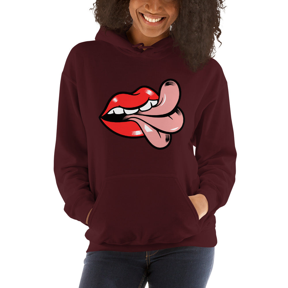 Cheeky Graphic Mouth & Tongue Comfortable Unisex Hoodie