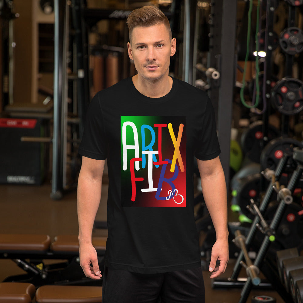 AfriBix Collage Galaxy Print Short-Sleeve Unisex T-Shirt
