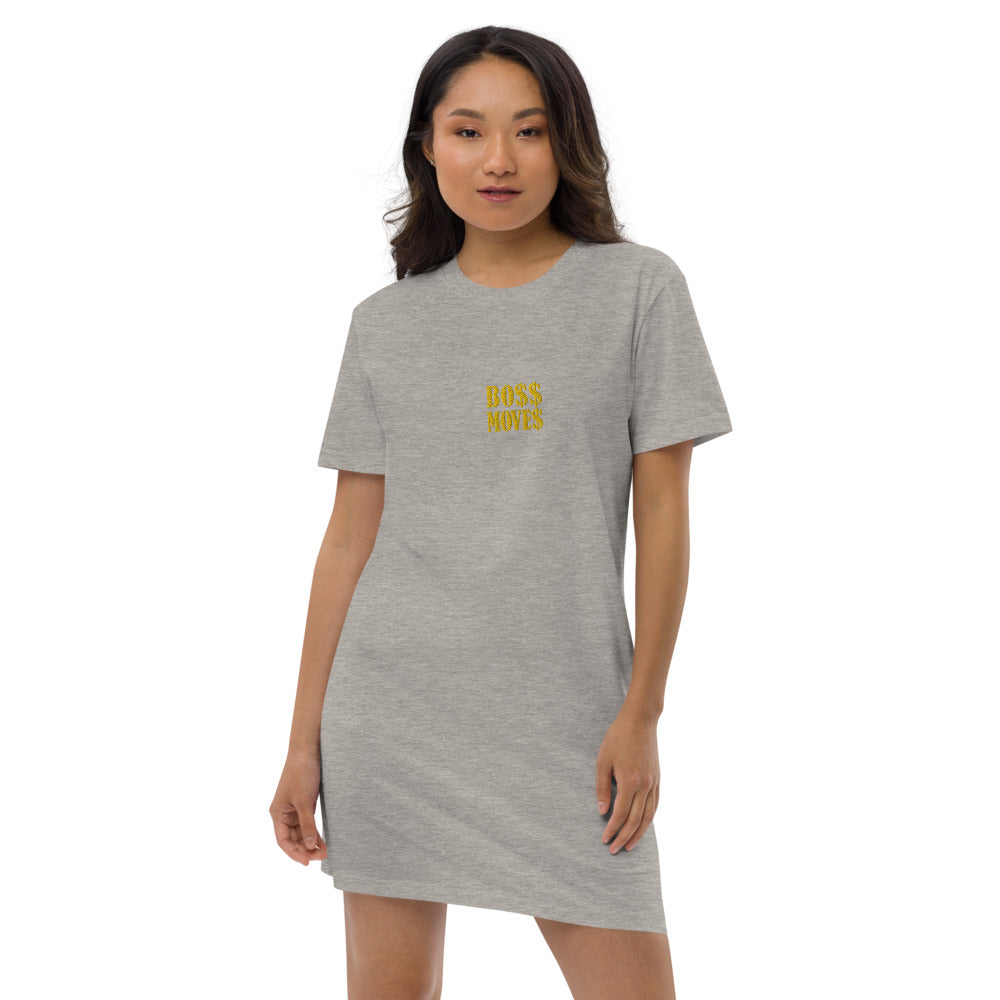 Boss Moves Embroidery Organic cotton t-shirt dress
