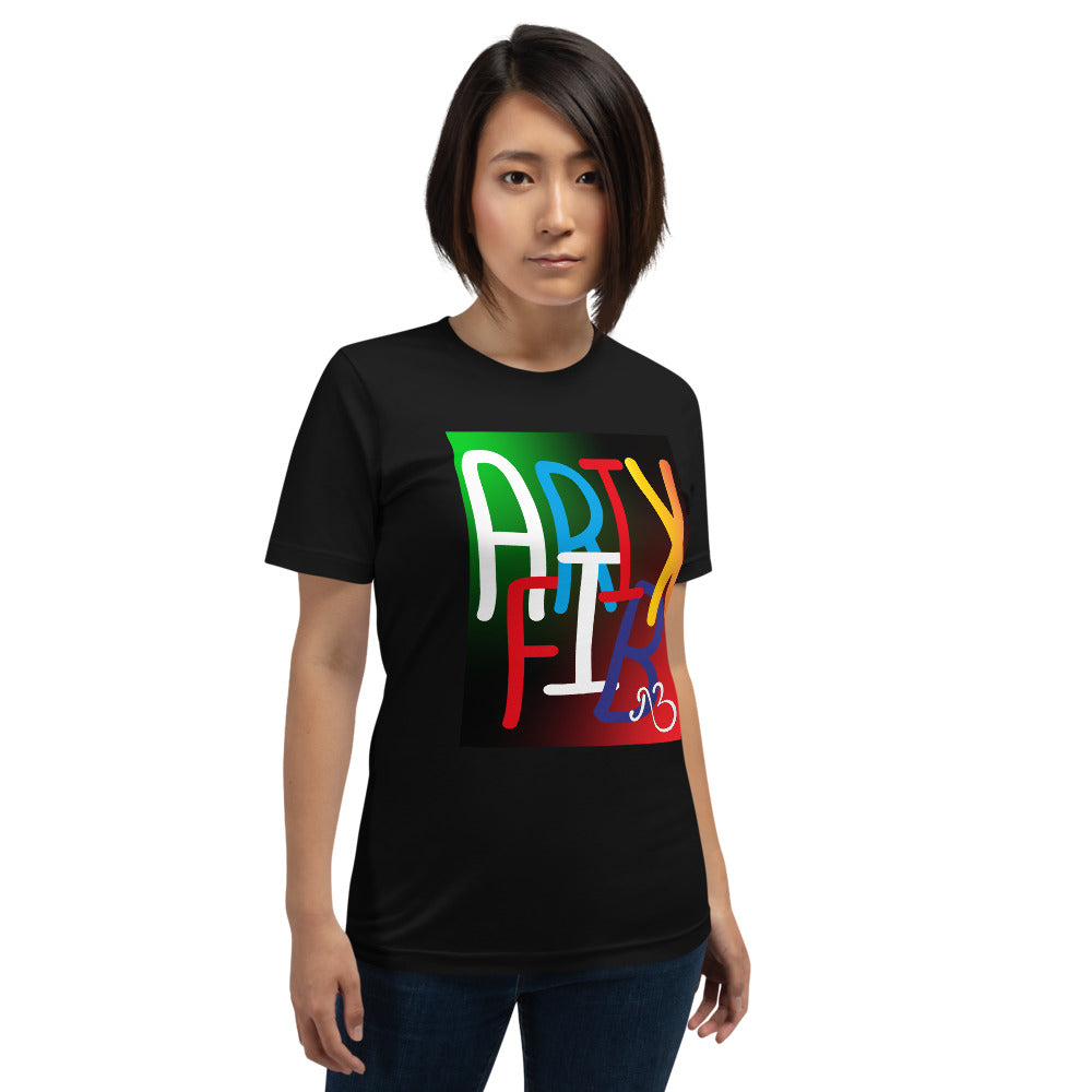 AfriBix Collage Galaxy Print Short-Sleeve Unisex T-Shirt