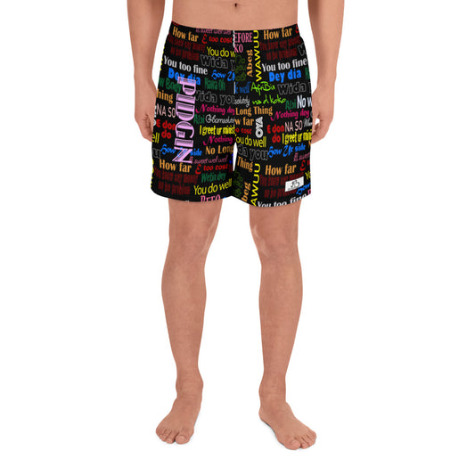 AfriBix Pidgin Print Men's Athletic Shorts