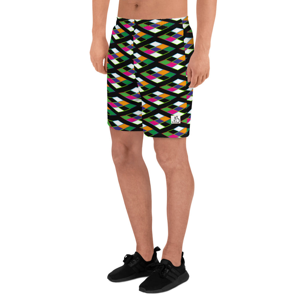 AfriBix Pyramid Print Men's Athletic Shorts