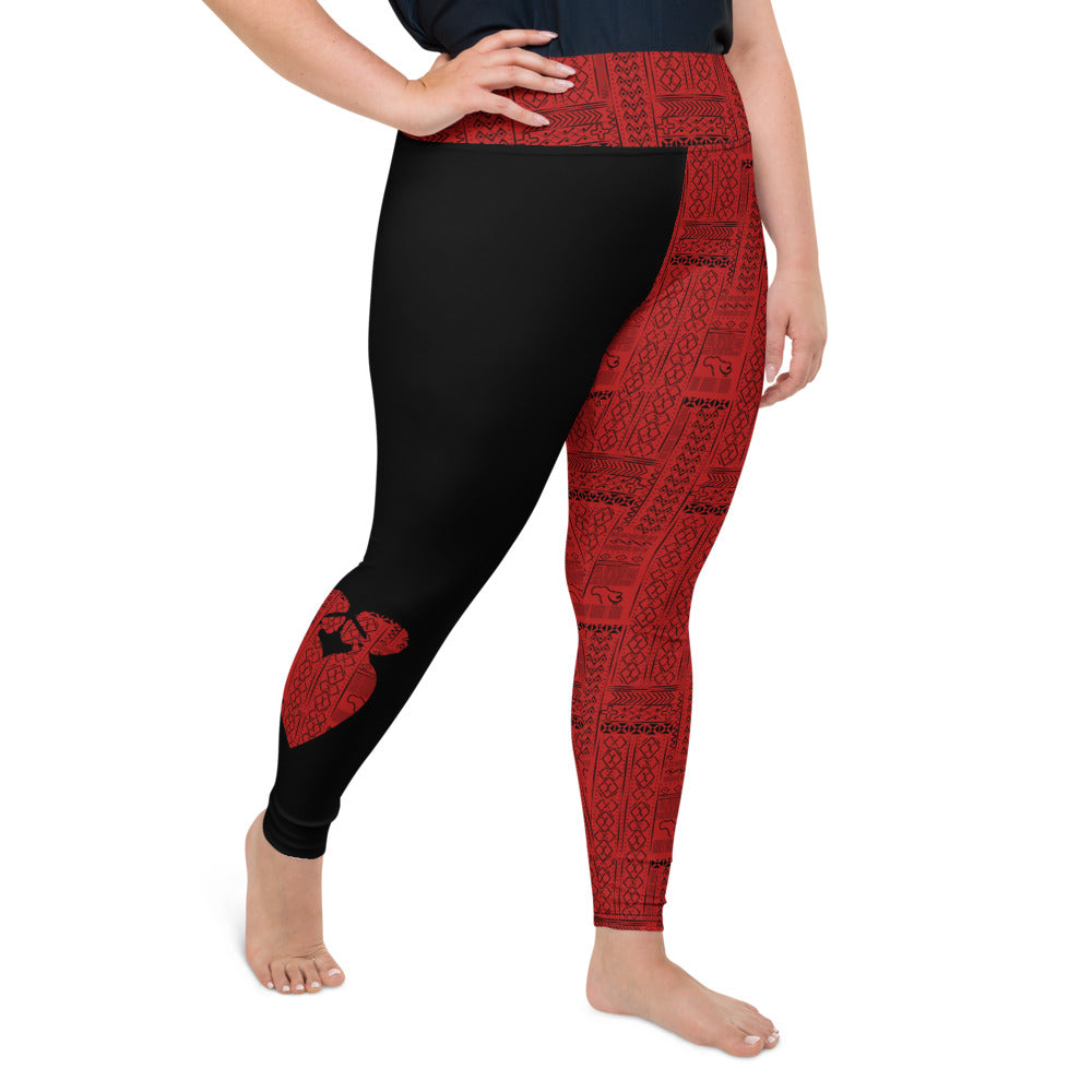 AfriBix Tribal Ubuntu Plus Size High Waist Leggings