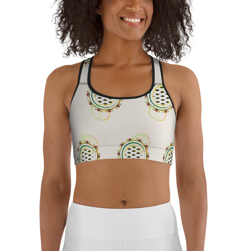 Adaeze Print Sports Bra - Snow