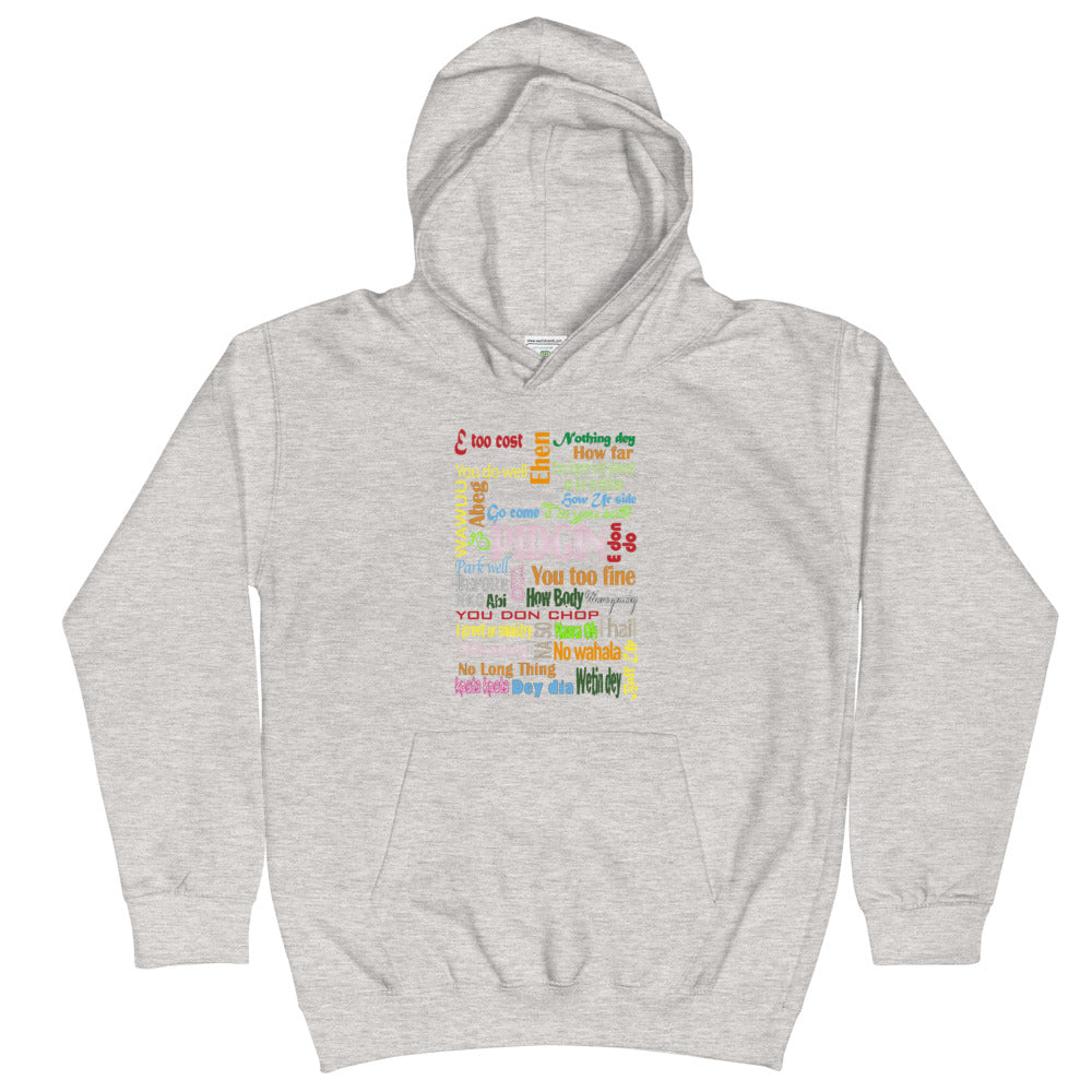 AfriBix Pidgin Print Kids Hoodie
