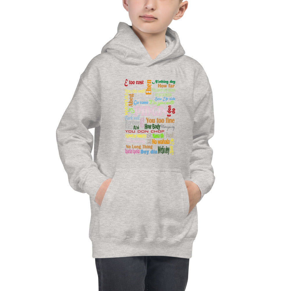 AfriBix Pidgin Print Kids Hoodie