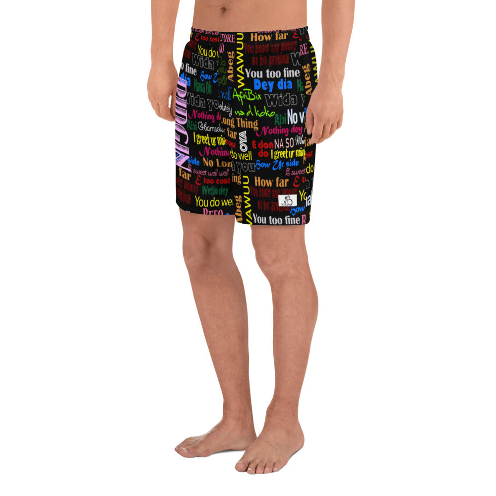AfriBix Pidgin Print Men's Athletic Shorts