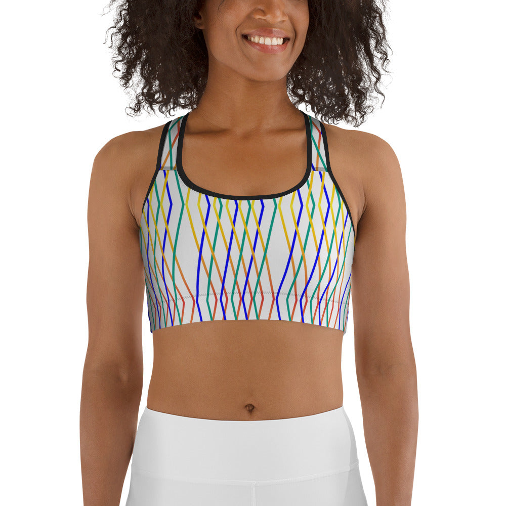 Constellation Print Sports Bra - Snow
