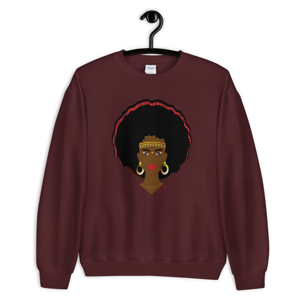 AfriBix Warrior Unisex Crew Neck Long Sleeve Pullover Sweatshirt