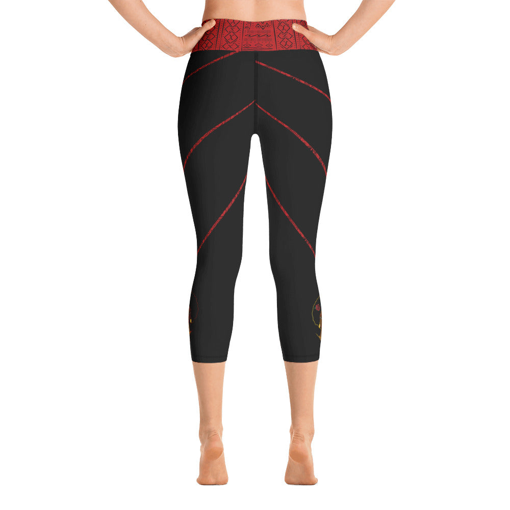 AfriBix Warrior Tribal Print Capri Leggings
