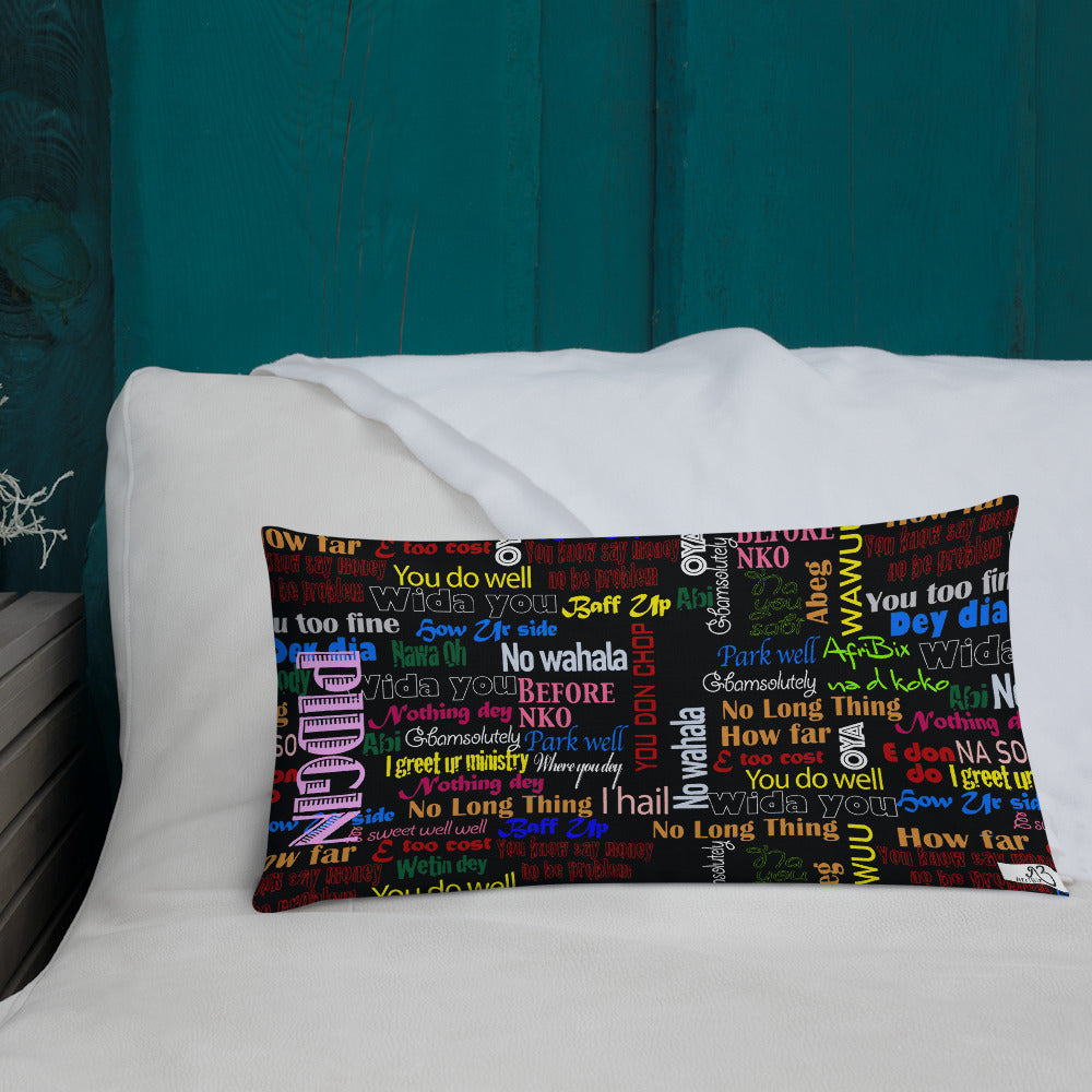 AfriBix Pidgin Print Premium Pillows