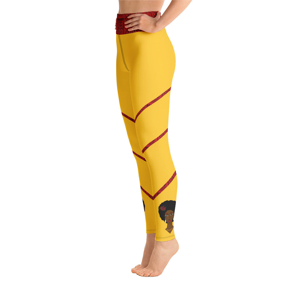 AfriBix Warrior Tribal Print Leggings - Sun