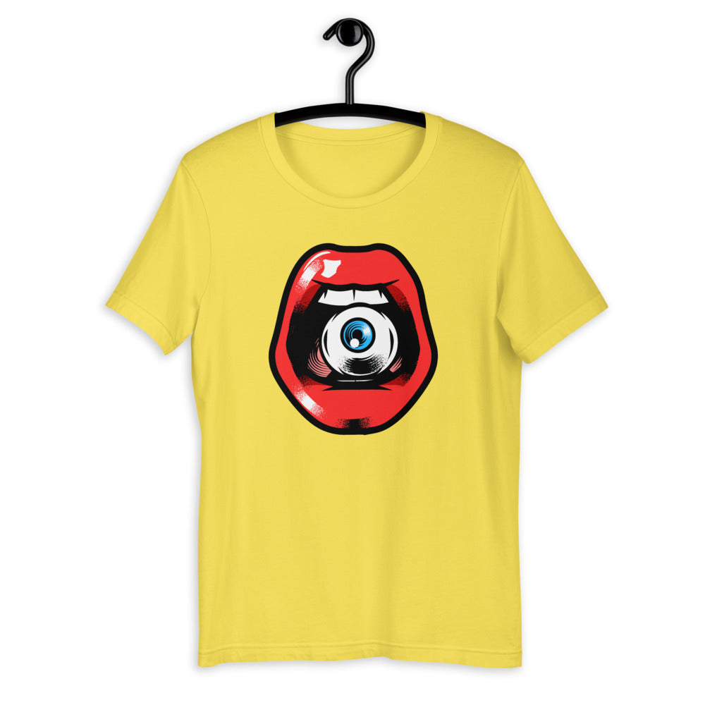 'Speak, I Can See You' Eye in Mouth Short-Sleeve Unisex T-Shirt