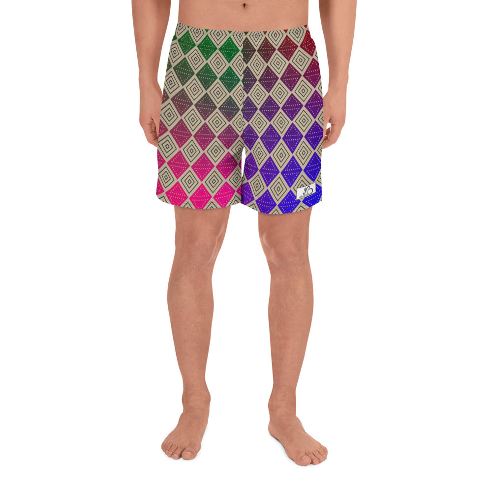 Galaxy Box Print Men's Athletic Shorts