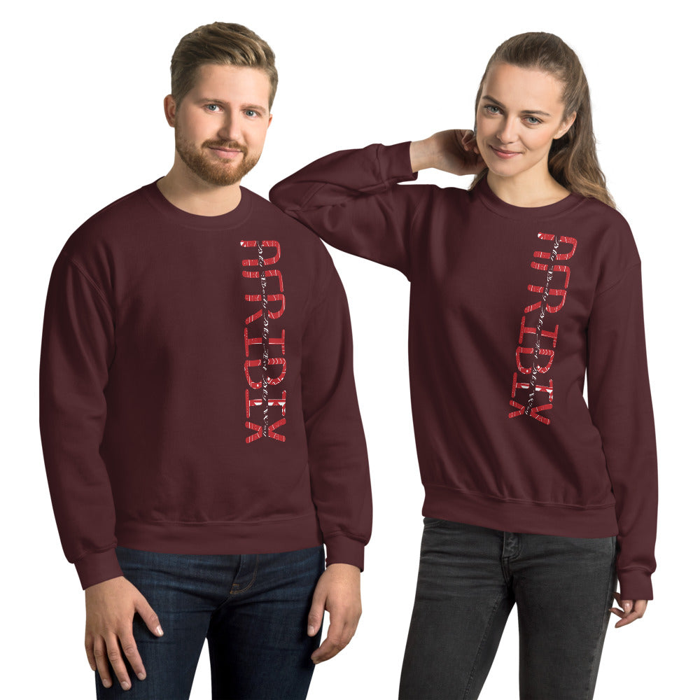 AfriBix Classic Tribal Print Unisex Crew Neck Long Sleeve Sweatshirt - dark colours