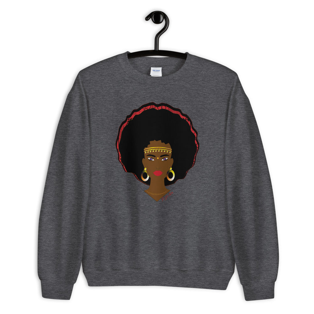 AfriBix Warrior Unisex Crew Neck Long Sleeve Pullover Sweatshirt