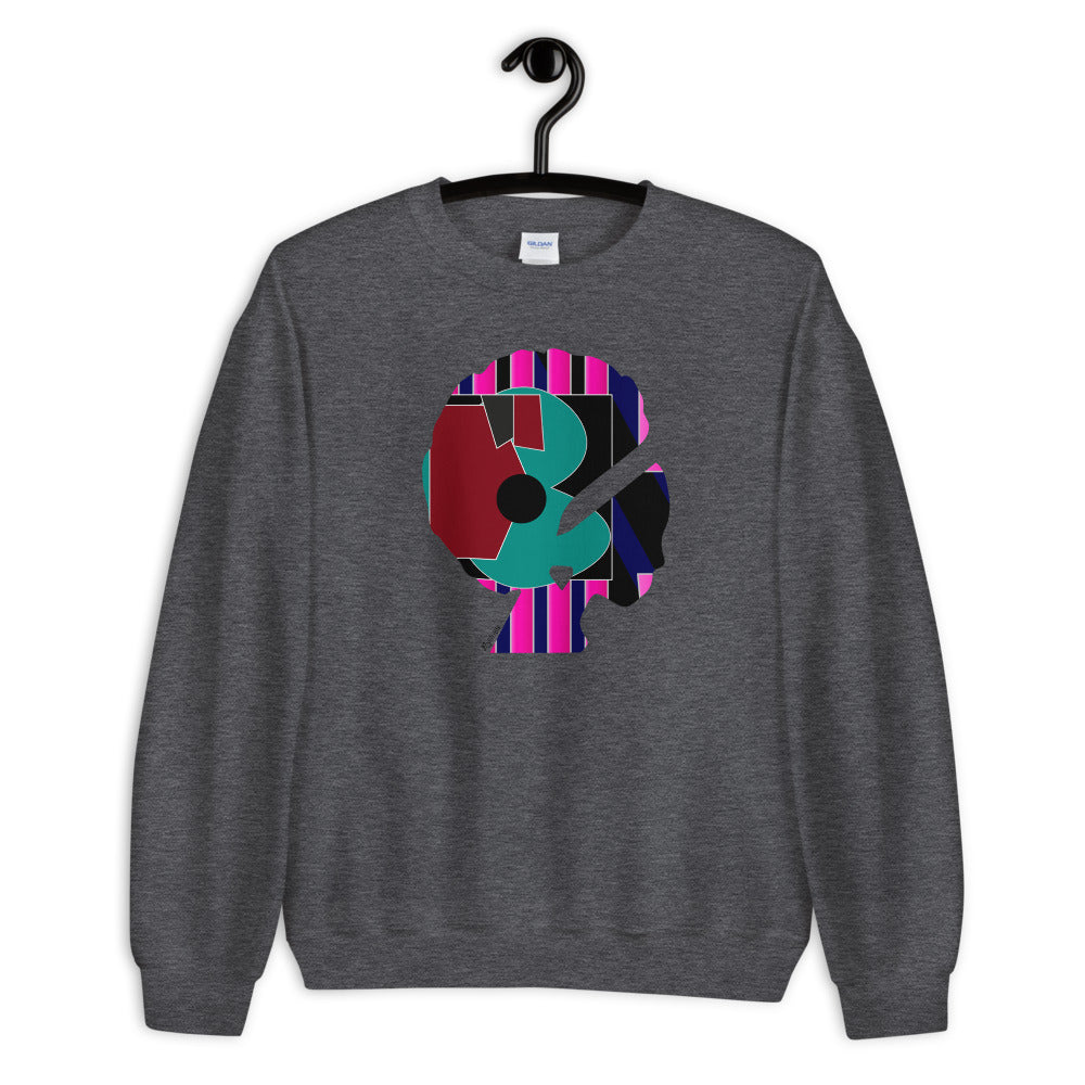 AfriBix Gallery Print Unisex Crew Neck Long Sleeve Pullover Sweatshirt