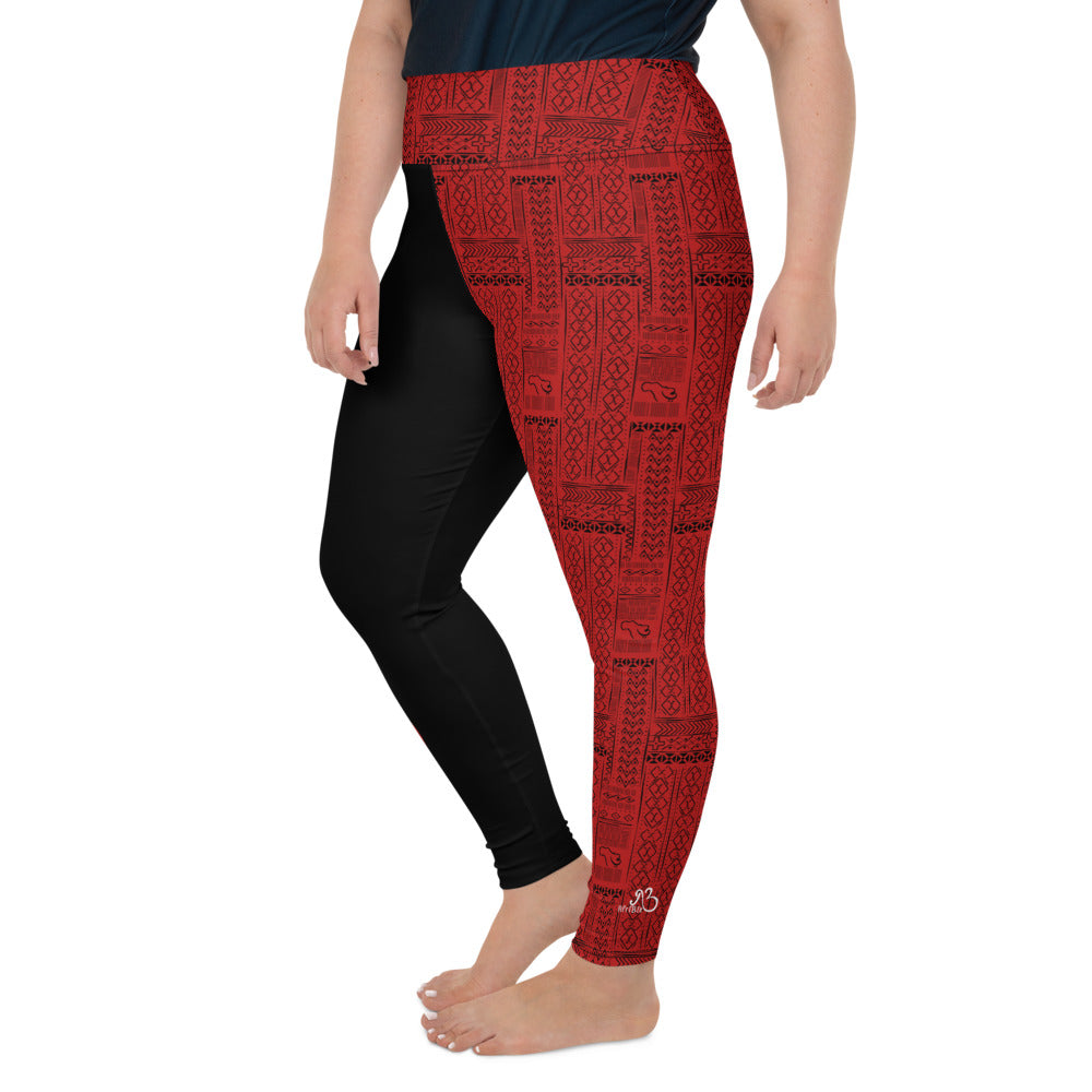 AfriBix Tribal Ubuntu Plus Size High Waist Leggings