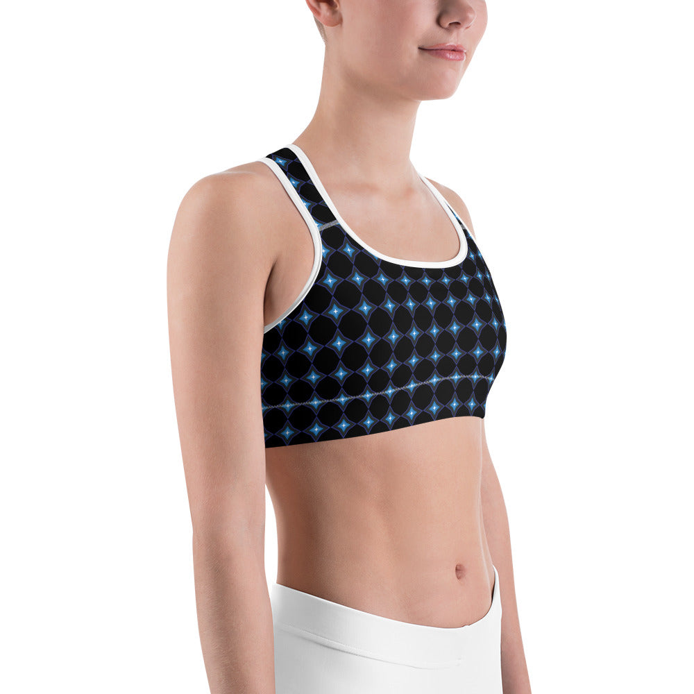 Starz Print Sports Bra - Noir