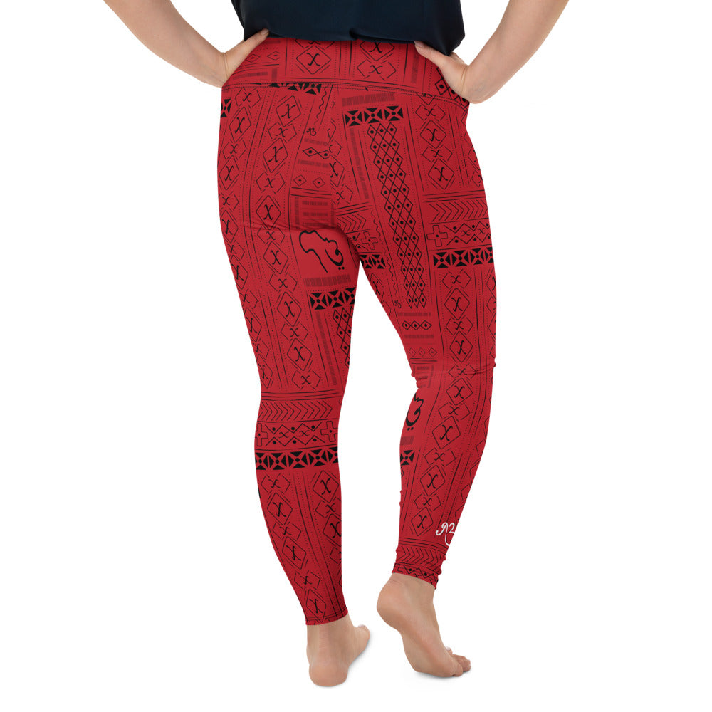 AfriBix Tribal Print Plus Size High Waist Leggings