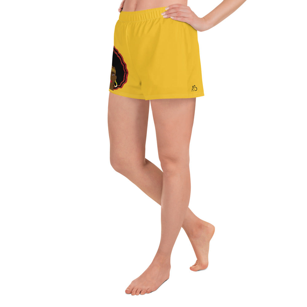 AfriBix Warrior Women's Athletic Shorts - Yellow