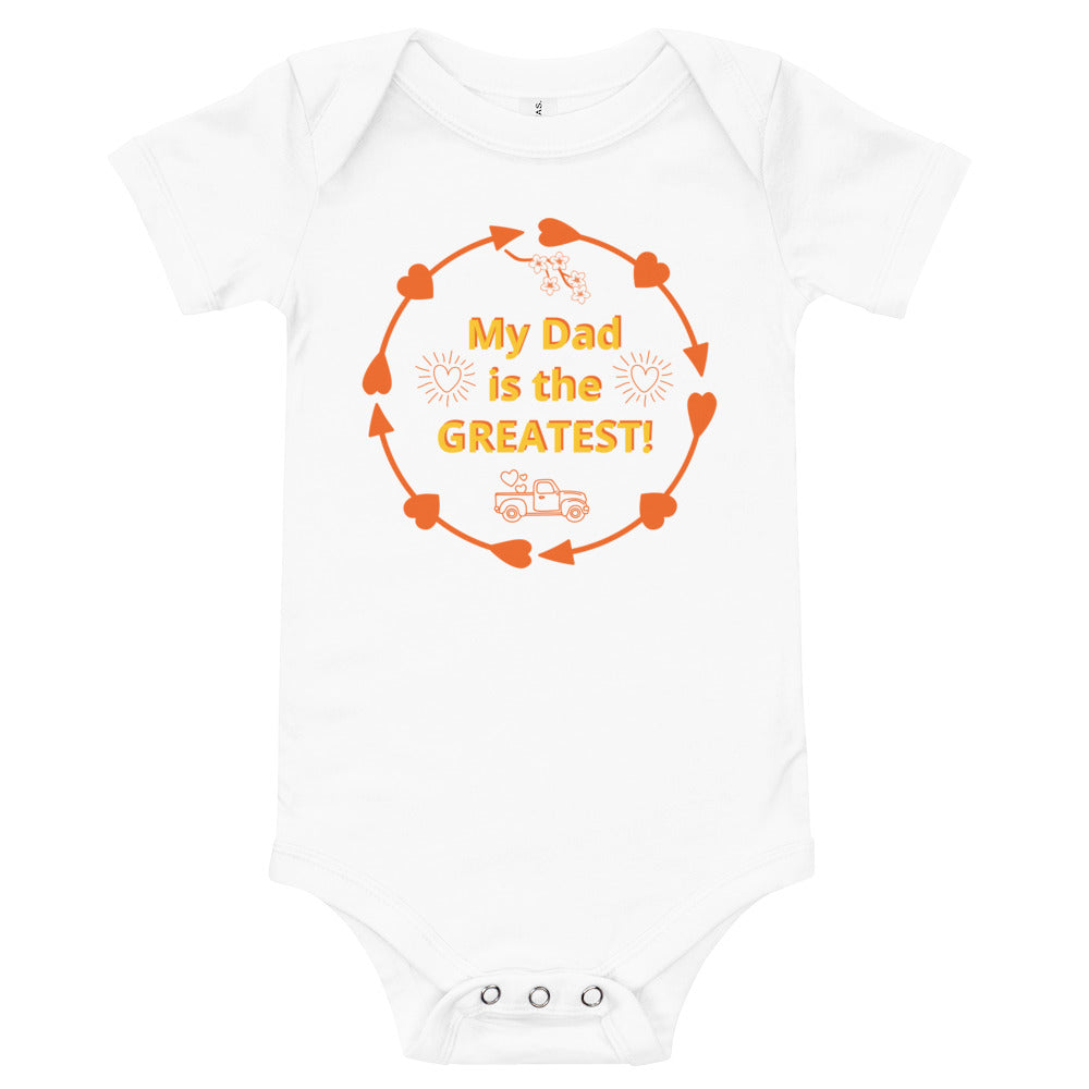 Father's day 'Greatest Dad' Baby Bodysuit One Piece