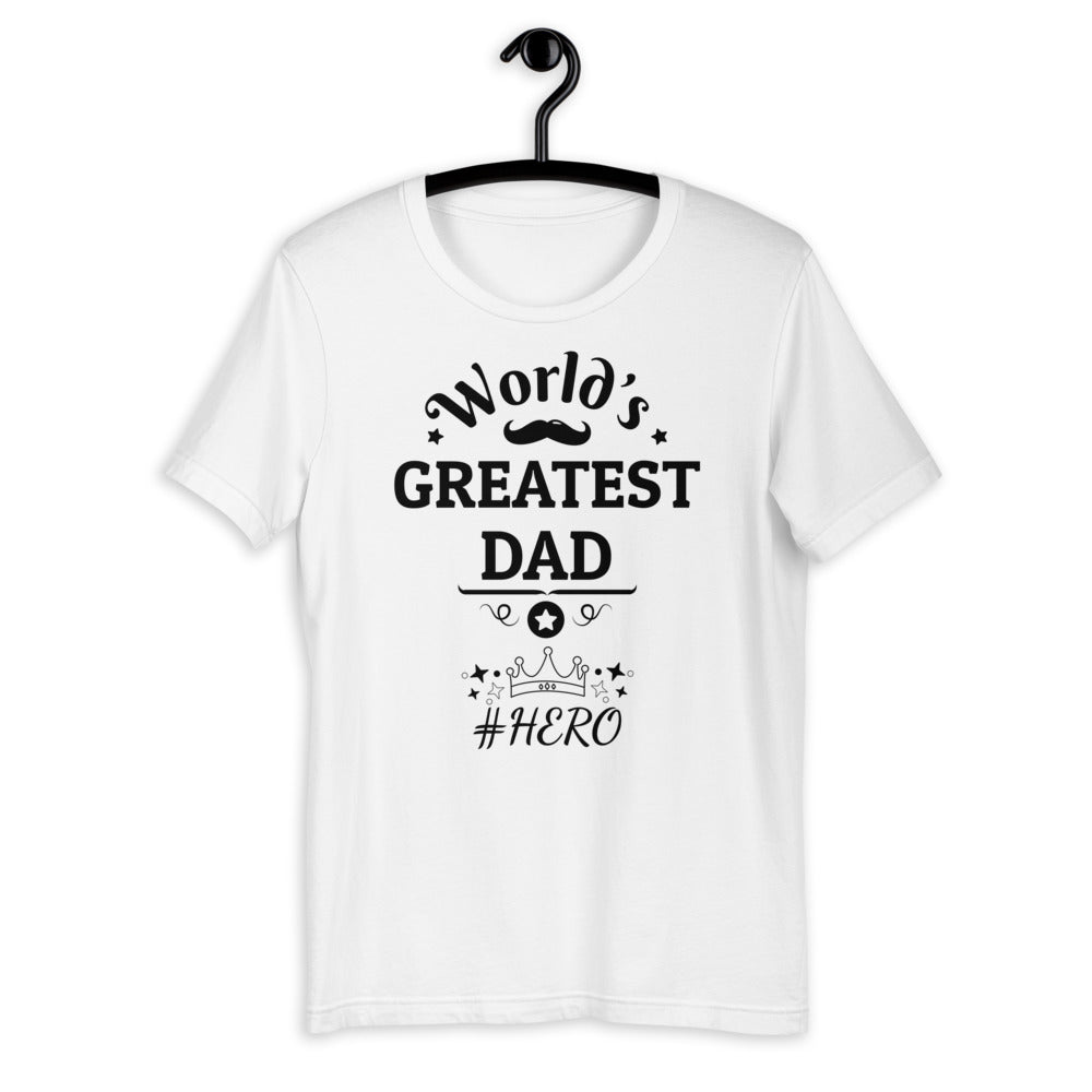 Worlds Greatest Dad Short-Sleeve Cotton Tshirt - Bright colours