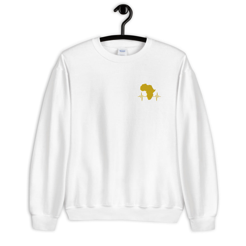 AfriBix Heartbeat of Africa Embroidered Unisex Sweatshirt