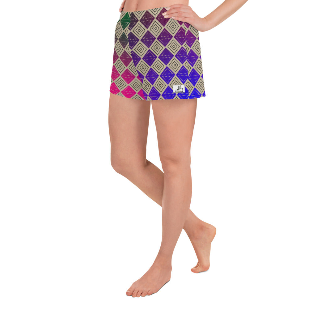 Galaxy Box Print Women's Athletic Shorts