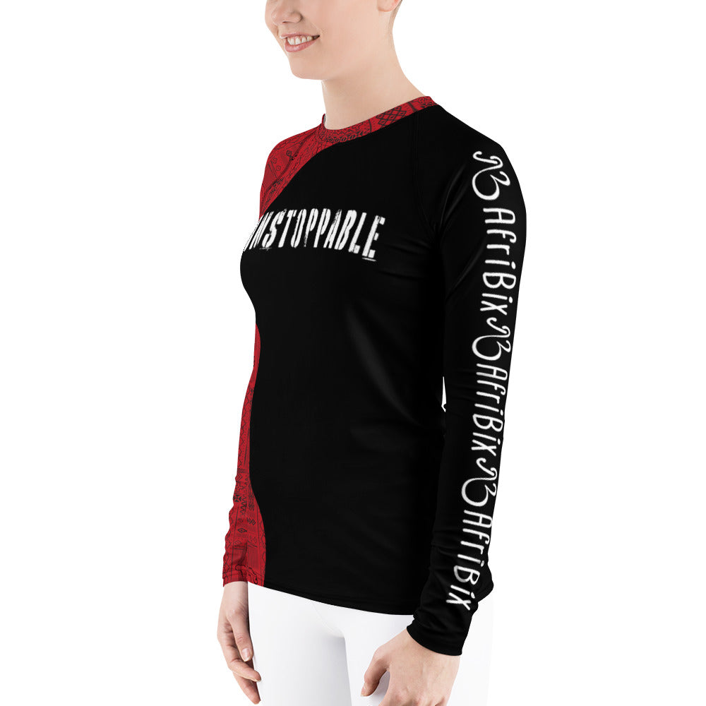 AfriBix Tribal Print Women's Rash Guard