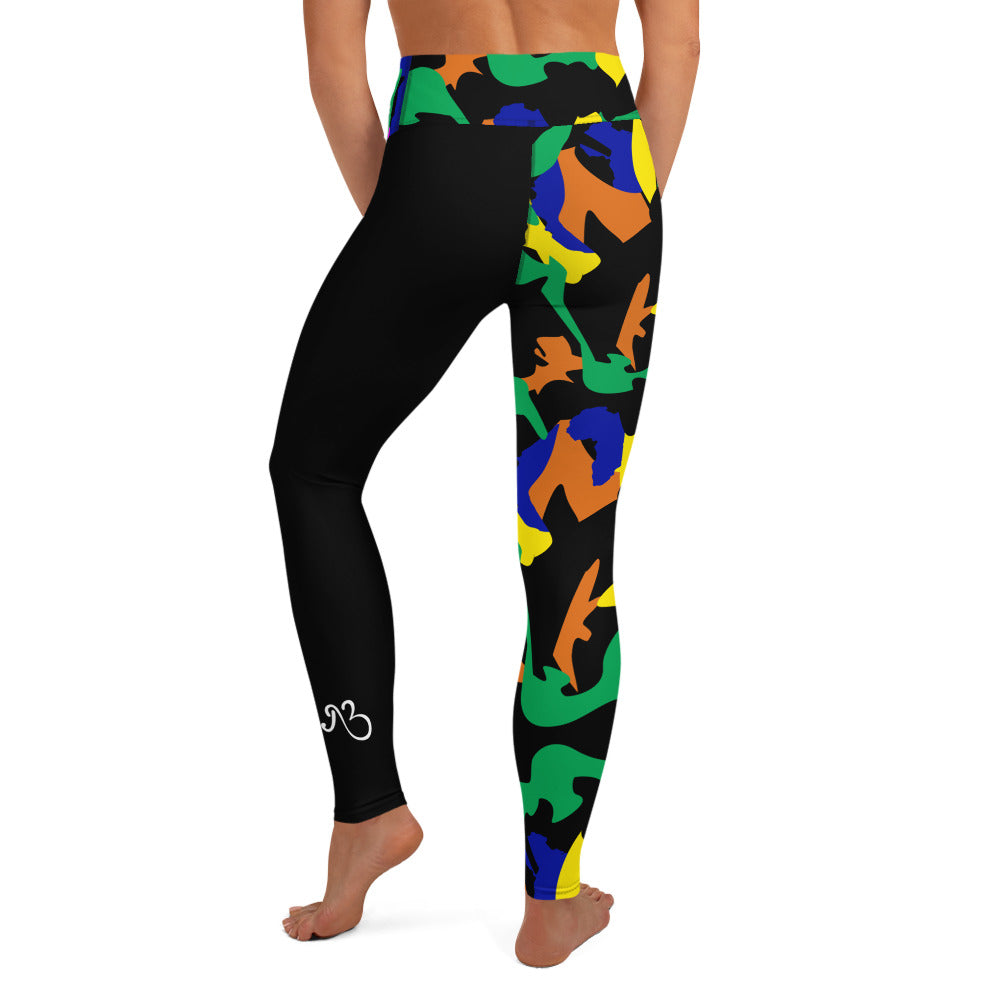 AfriBix Camo Part Noir Leggings