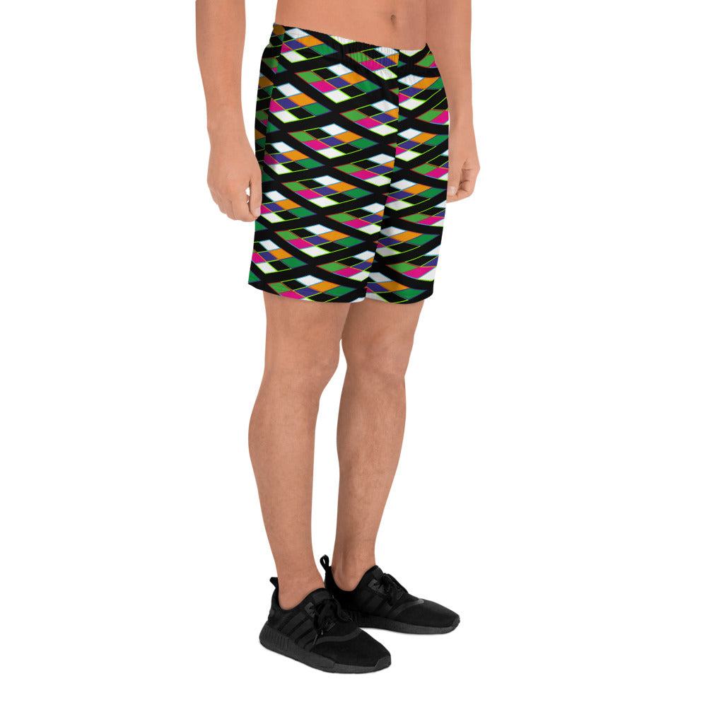 AfriBix Pyramid Print Men's Athletic Shorts