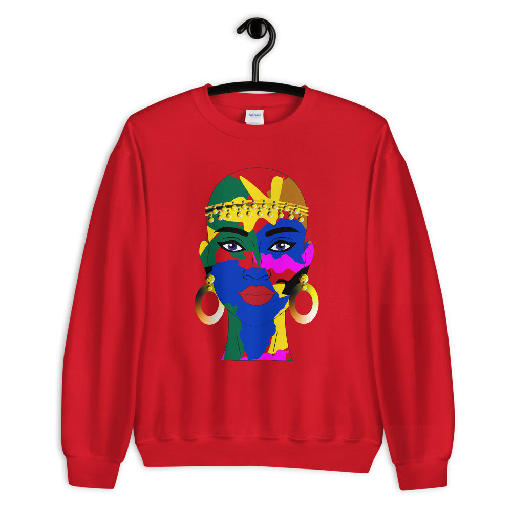 AfriBix Camo Warrior Unisex Crew Neck Pullover Sweatshirt