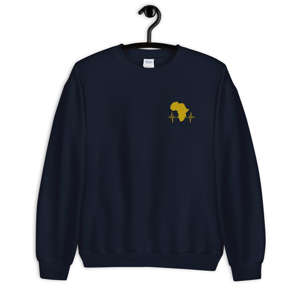 AfriBix Heartbeat of Africa Embroidered Unisex Sweatshirt