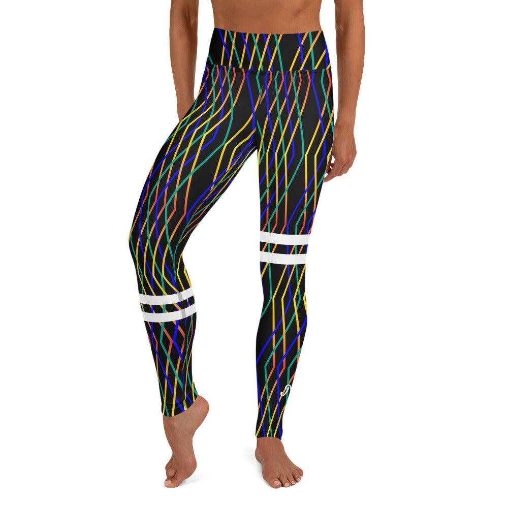 Constellation Print Leggings - Noir