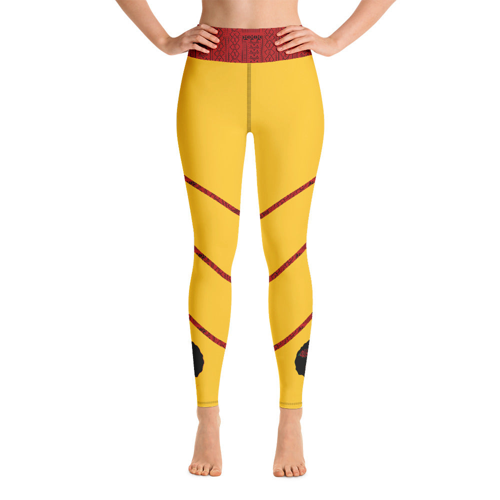 AfriBix Warrior Tribal Print Leggings - Sun