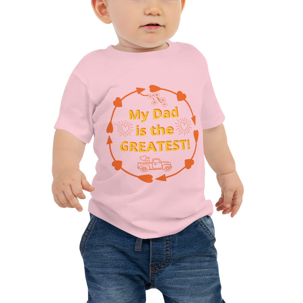 Father's Day 'Greatest Dad' Baby Jersey Short Sleeve Tee