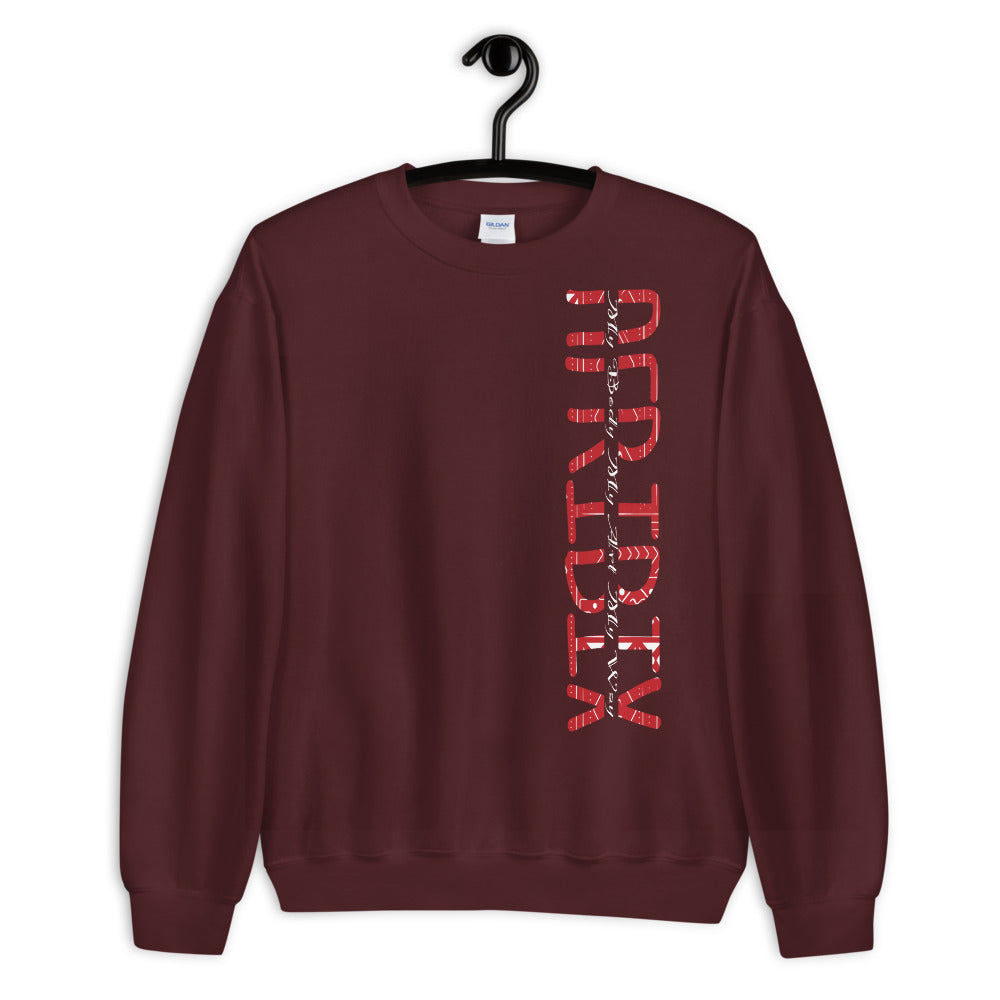 AfriBix Classic Tribal Print Unisex Crew Neck Long Sleeve Sweatshirt - dark colours