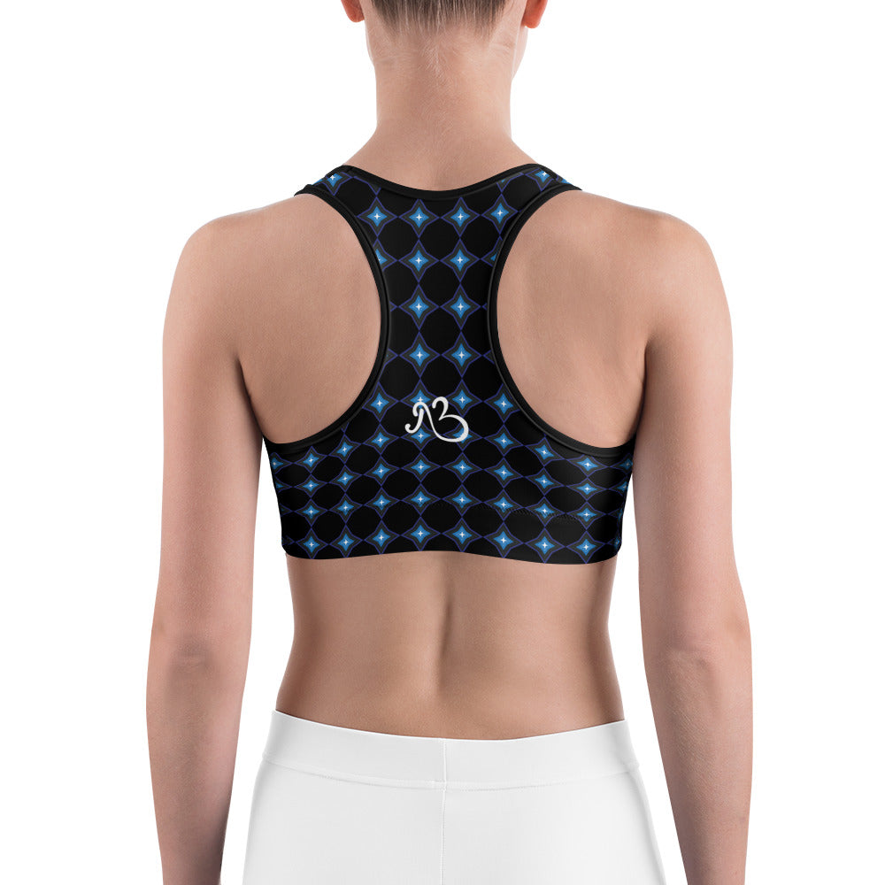 Starz Print Sports Bra - Noir