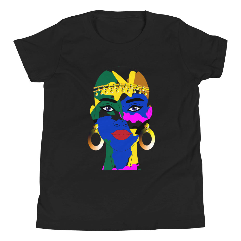 AfriBix Warrior Camo Unisex Youth Short Sleeve Soft T-Shirt