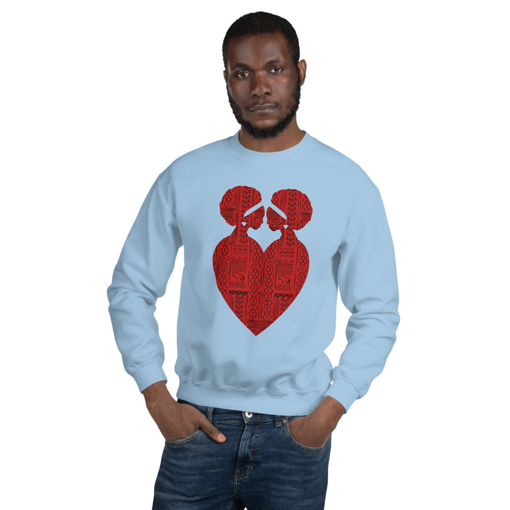 Ubuntu Tribal Print Unisex Crew Neck Pullover Sweatshirt