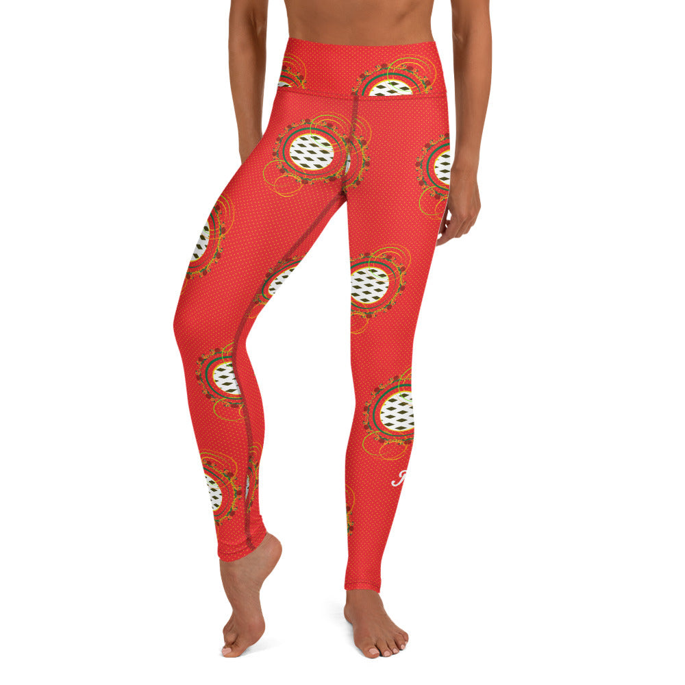 Adaeze Print Leggings - Scarlet