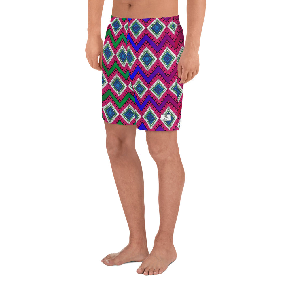 Quadrangle Print Men's Athletic Shorts