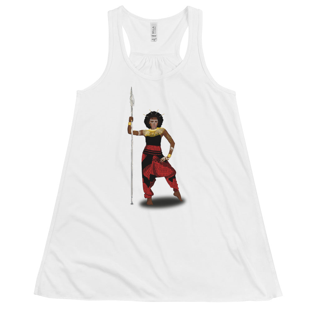 AfriBix Warrior African Queen Women's Flowy Racerback Tank