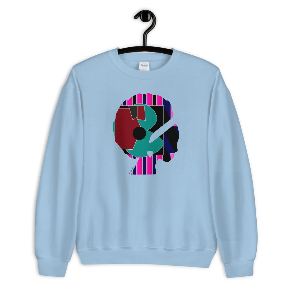 AfriBix Gallery Print Unisex Crew Neck Long Sleeve Pullover Sweatshirt