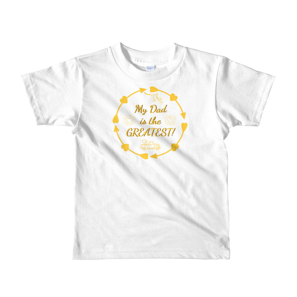 Fathers day 'Greatest Dad, Unisex Short Sleeve Kids T-shirt